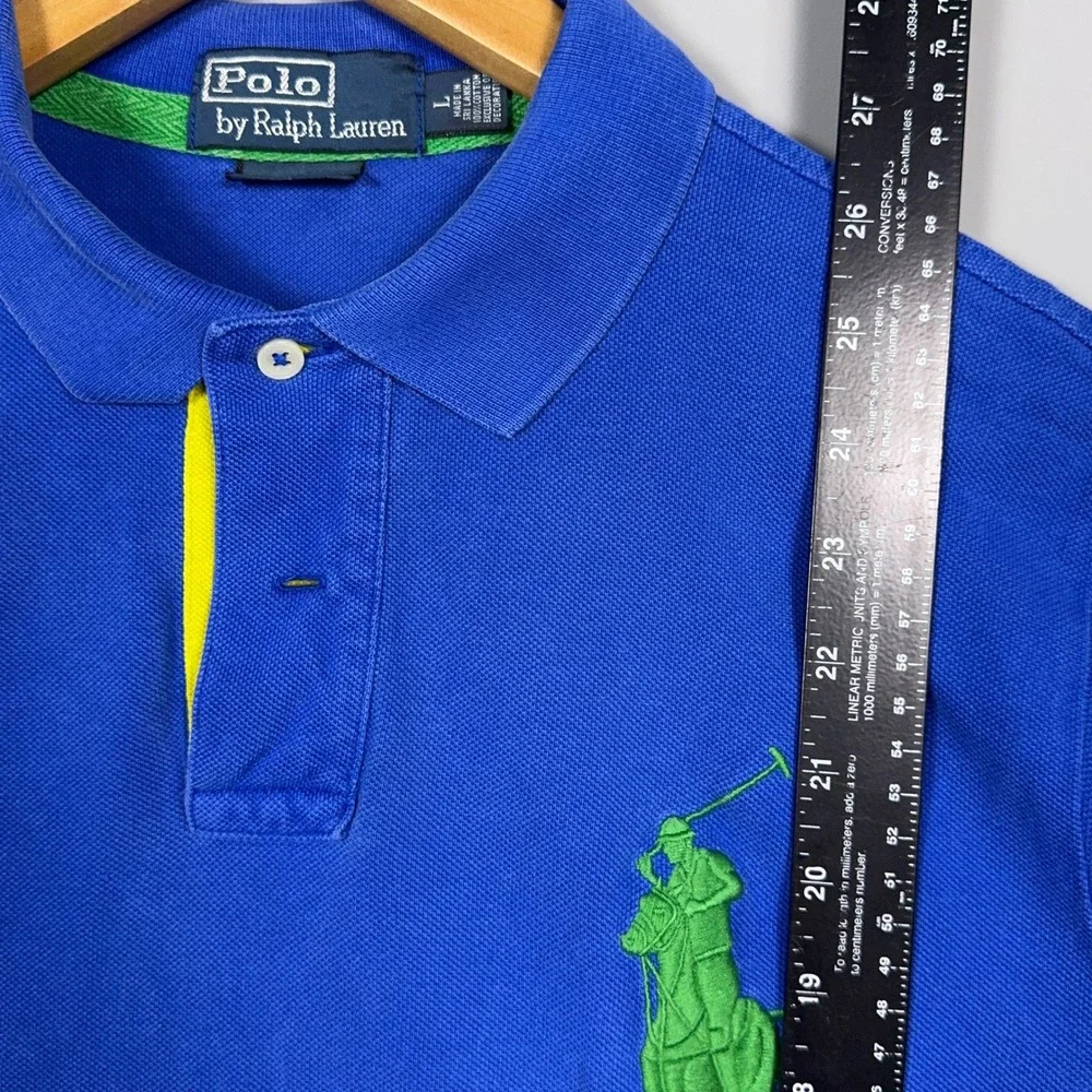 Polo Ralph Lauren Big Pony Polo Shirt Kids Size Large Blue Preppy